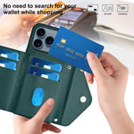 غطاء هاتف مع حقيبة بطاقات بنقشة ماسية وميزة RFID وحبل طويل، لجهاز iPhone 17 Pro Max، لجهاز iPhone 17 Pro، لجهاز iPhone 17، لجهاز iPhone Air، لجهاز iPhone 16 Pro Max، لجهاز iPhone 16 Pro، لجهاز iPhone 16 Plus، لجهاز iPhone 16