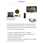 مرسل ومستقبل موسع صوت وفيديو HDMI لاسلكي Measy W2H Nano 1080P HDMI 1.4 3D، مسافة الإرسال: 30 متر، قابس أمريكي، قابس أوروبي، قابس أسترالي، قابس بريطاني