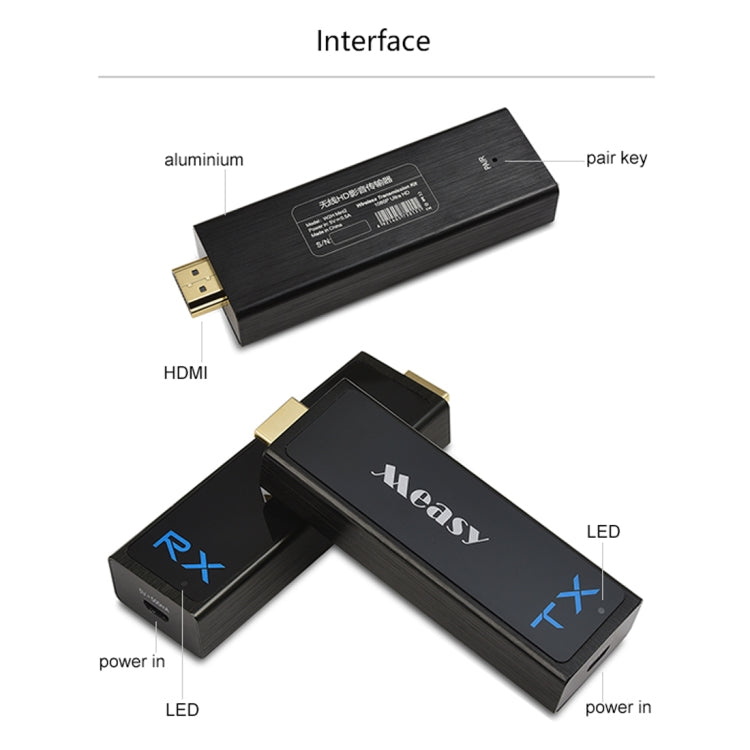 مرسل ومستقبل موسع صوت وفيديو HDMI لاسلكي Measy W2H Nano 1080P HDMI 1.4 3D، مسافة الإرسال: 30 متر، قابس أمريكي، قابس أوروبي، قابس أسترالي، قابس بريطاني