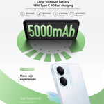 Xiaomi Redmi 13C 5G، شاشة 6.74 بوصة MIUI 14 معالج MediaTek Dimensity 6100+ ثماني النواة 2.2 جيجاهرتز، NFC، الشبكة: 5G، لا يدعم Google Play، 6GB+128GB