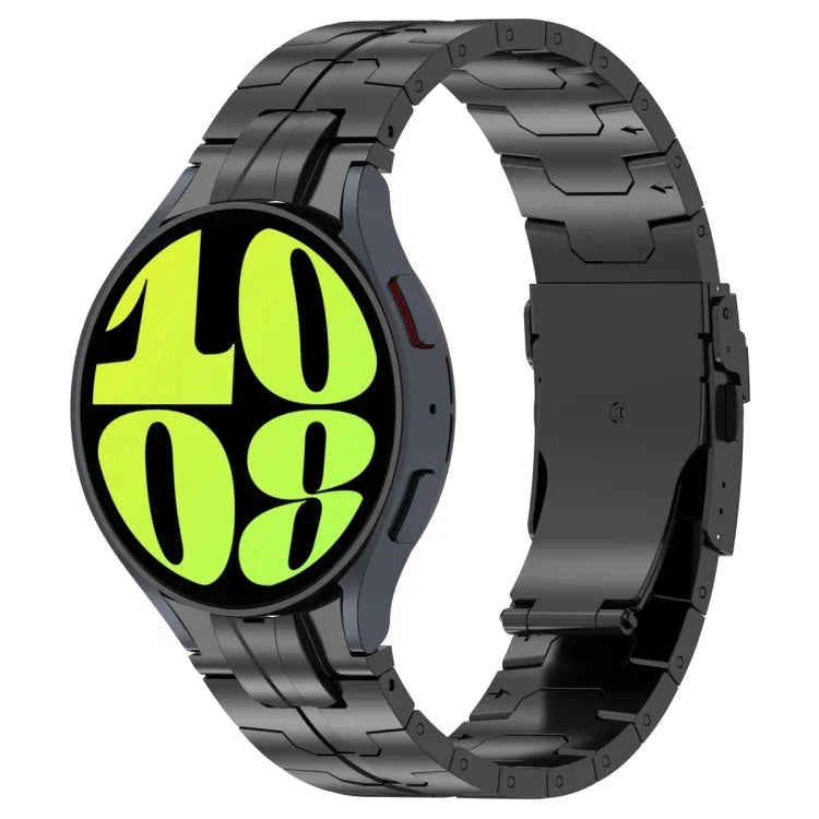 سوار ساعة من الفولاذ المقاوم للصدأ بنمط الأزرار، لسامسونج Galaxy Watch 6 / 6 Classic