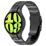 سوار ساعة من الفولاذ المقاوم للصدأ بنمط الأزرار، لسامسونج Galaxy Watch 6 / 6 Classic