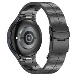 سوار ساعة من الفولاذ المقاوم للصدأ بنمط الأزرار، لسامسونج Galaxy Watch 6 / 6 Classic