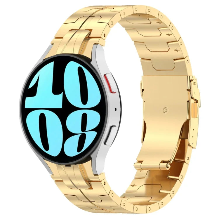 سوار ساعة من الفولاذ المقاوم للصدأ بنمط الأزرار، لسامسونج Galaxy Watch 6 / 6 Classic