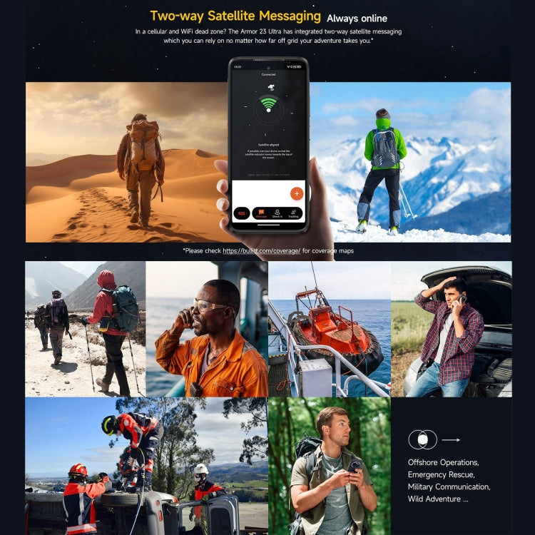 Ulefone Armor 23 Ultra هاتف متين، شاشة 6.78 بوصة أندرويد 13 معالج MediaTek Dimensity 8020 ثماني النواة حتى 2.6 جيجاهرتز، الشبكة: 5G، NFC، OTG، رسائل عبر الأقمار الصناعية، 12GB+512GB