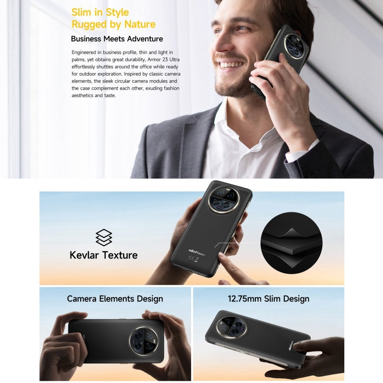 Ulefone Armor 23 Ultra هاتف متين، شاشة 6.78 بوصة أندرويد 13 معالج MediaTek Dimensity 8020 ثماني النواة حتى 2.6 جيجاهرتز، الشبكة: 5G، NFC، OTG، رسائل عبر الأقمار الصناعية، 12GB+512GB