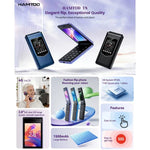 HAMTOD T8 هاتف قابل للطي 4G، شاشة 2.8 بوصة + 1.77 بوصة، VoLTE، بلوتوث، SOS، OTG، النسخة الأوروبية