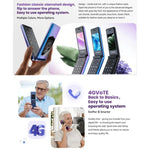 HAMTOD T8 هاتف قابل للطي 4G، شاشة 2.8 بوصة + 1.77 بوصة، VoLTE، بلوتوث، SOS، OTG، النسخة الأوروبية