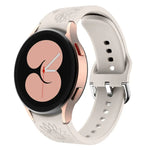 Sunflower Pattern Embossed Silicone Watch Band, For Samsung Galaxy Watch 6