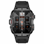 ساعة رياضية ذكية QX11 بشاشة 1.96 بوصة وبلوتوث 5.2، تدعم مكالمات البلوتوث / النوم / أكسجين الدم / معدل ضربات القلب / ضغط الدم لمراقبة الصحة