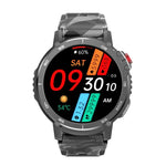 ساعة ذكية دائرية C22 بشاشة 1.6 بوصة وبلوتوث، تدعم مراقبة الصحة و24 وضع رياضي
