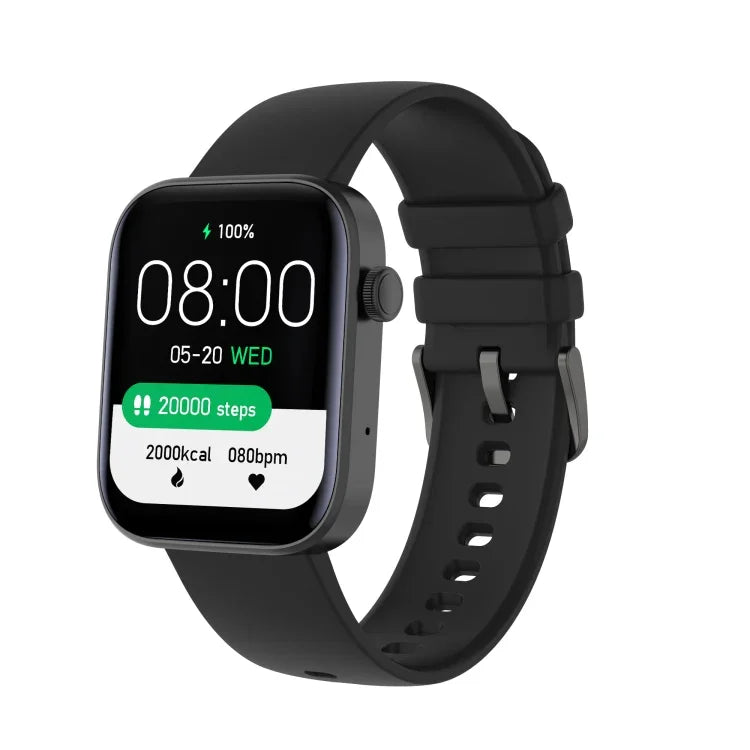 ساعة ذكية P43 بشاشة TFT بحجم 1.8 بوصة وبلوتوث، تدعم مراقبة معدل ضربات القلب وأكثر من 100 وضع رياضي