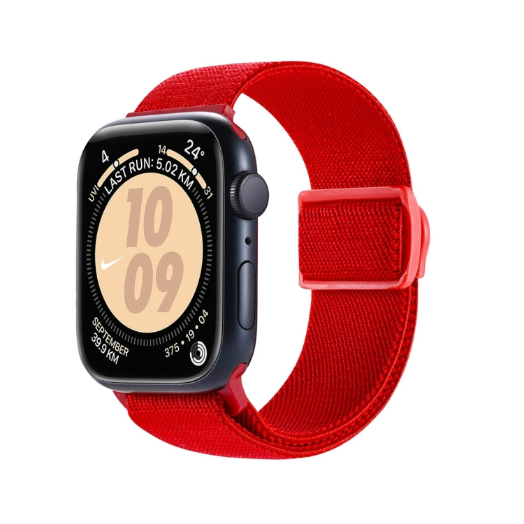 سوار ساعة نايلون بقفل كبس بنمط ألياف الكربون، لساعة Apple Watch SE 2023 مقاس 40 مم، لساعة Apple Watch Ultra 2 مقاس 49 مم، لسلسلة Apple Watch 9 مقاس 45 مم