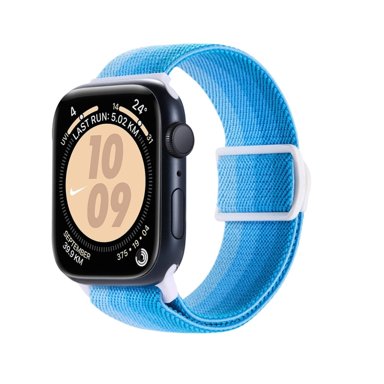 سوار ساعة نايلون بقفل كبس بنمط ألياف الكربون، لساعة Apple Watch SE 2023 مقاس 40 مم، لساعة Apple Watch Ultra 2 مقاس 49 مم، لسلسلة Apple Watch 9 مقاس 45 مم