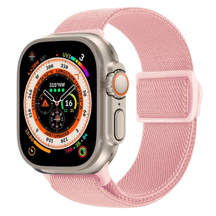 سوار ساعة نايلون بقفل كبس بنمط ألياف الكربون، لساعة Apple Watch SE 2023 مقاس 40 مم، لساعة Apple Watch Ultra 2 مقاس 49 مم، لسلسلة Apple Watch 9 مقاس 45 مم