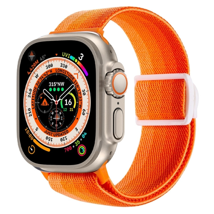سوار ساعة نايلون بقفل كبس بنمط ألياف الكربون، لساعة Apple Watch SE 2023 مقاس 40 مم، لساعة Apple Watch Ultra 2 مقاس 49 مم، لسلسلة Apple Watch 9 مقاس 45 مم