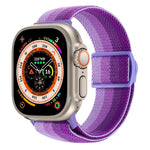 سوار ساعة نايلون بقفل كبس بنمط ألياف الكربون، لساعة Apple Watch SE 2023 مقاس 40 مم، لساعة Apple Watch Ultra 2 مقاس 49 مم، لسلسلة Apple Watch 9 مقاس 45 مم