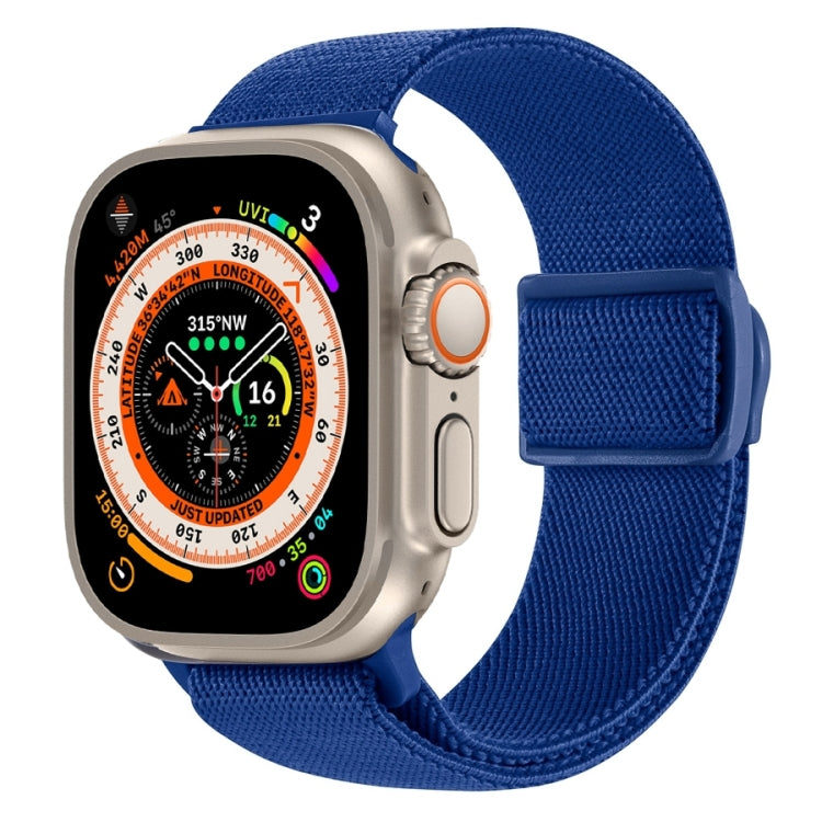 سوار ساعة نايلون بقفل كبس بنمط ألياف الكربون، لساعة Apple Watch SE 2023 مقاس 40 مم، لساعة Apple Watch Ultra 2 مقاس 49 مم، لسلسلة Apple Watch 9 مقاس 45 مم