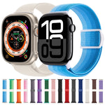 سوار ساعة نايلون بقفل كبس بنمط ألياف الكربون، لساعة Apple Watch SE 2023 مقاس 40 مم، لساعة Apple Watch Ultra 2 مقاس 49 مم، لسلسلة Apple Watch 9 مقاس 45 مم