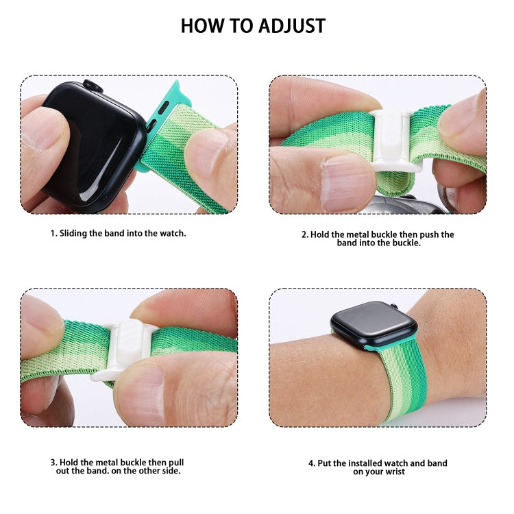 سوار ساعة نايلون بقفل كبس بنمط ألياف الكربون، لساعة Apple Watch SE 2023 مقاس 40 مم، لساعة Apple Watch Ultra 2 مقاس 49 مم، لسلسلة Apple Watch 9 مقاس 45 مم
