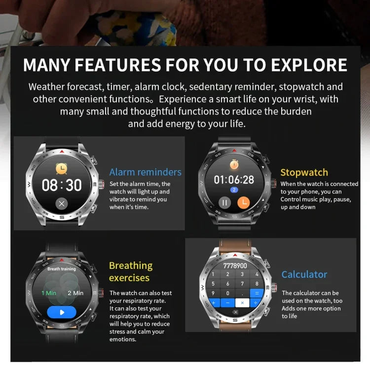 LEMFO T95 شاشة IPS بحجم 1.52 بوصة سماعة أذن بلوتوث 2 في 1 ساعة ذكية تدعم مراقبة الصحة