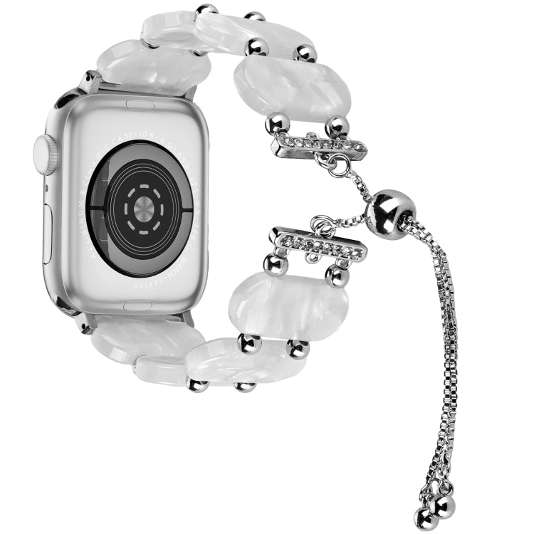 سوار ساعة بسلسلة قابلة للسحب من الراتينج، لسلسلة Apple Watch 5 مقاس 44 مم، لسلسلة Apple Watch 5 مقاس 40 مم