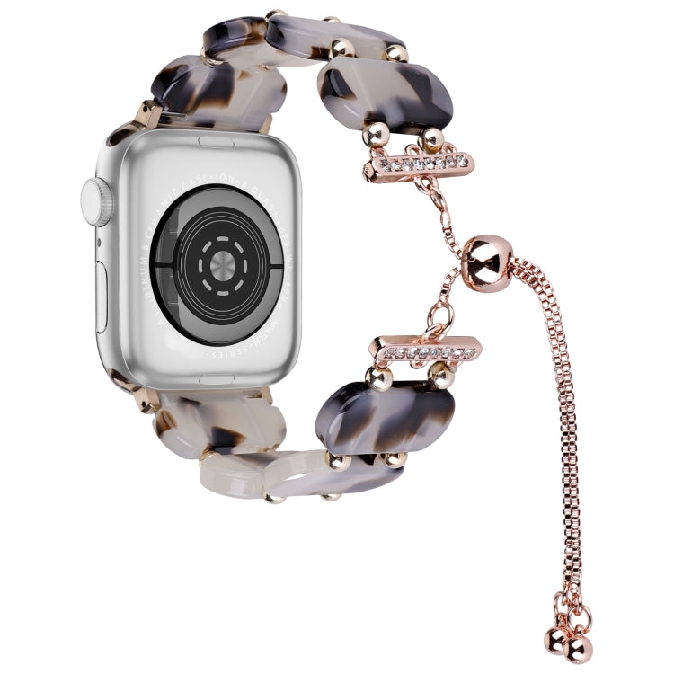 سوار ساعة بسلسلة قابلة للسحب من الراتينج، لسلسلة Apple Watch 4 مقاس 44 مم، لسلسلة Apple Watch 4 مقاس 40 مم