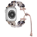 سوار ساعة بسلسلة قابلة للسحب من الراتينج، لساعة Apple Watch مقاس 42 مم، لساعة Apple Watch مقاس 38 مم