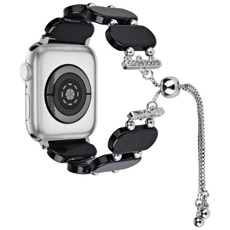 سوار ساعة بسلسلة قابلة للسحب من الراتينج، لساعة Apple Watch مقاس 42 مم، لساعة Apple Watch مقاس 38 مم