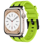 سوار ساعة سيليكون سائل بنقشة حبيبات الحجر، لسلسلة Apple Watch 2 مقاس 42مم، لـ Apple Watch مقاس 42مم