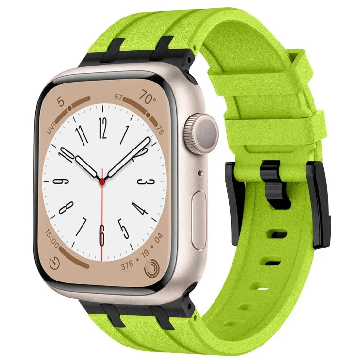 سوار ساعة سيليكون سائل بنقشة حبيبات الحجر، لسلسلة Apple Watch 2 مقاس 42مم، لـ Apple Watch مقاس 42مم