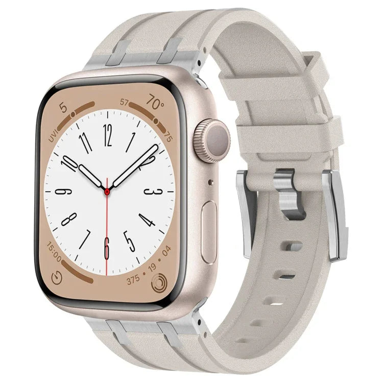 سوار ساعة سيليكون سائل بنقشة حبيبات الحجر، لسلسلة Apple Watch 2 مقاس 42مم، لـ Apple Watch مقاس 42مم