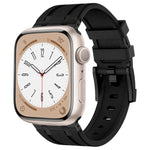 سوار ساعة سيليكون سائل بنقشة حبيبات الحجر، لسلسلة Apple Watch 2 مقاس 42مم، لـ Apple Watch مقاس 42مم