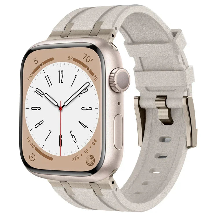سوار ساعة سيليكون سائل بنقشة حبيبات الحجر، لسلسلة Apple Watch 2 مقاس 42مم، لـ Apple Watch مقاس 42مم