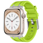 سوار ساعة سيليكون سائل بنقشة حبيبات الحجر، لسلسلة Apple Watch 2 مقاس 42مم، لـ Apple Watch مقاس 42مم