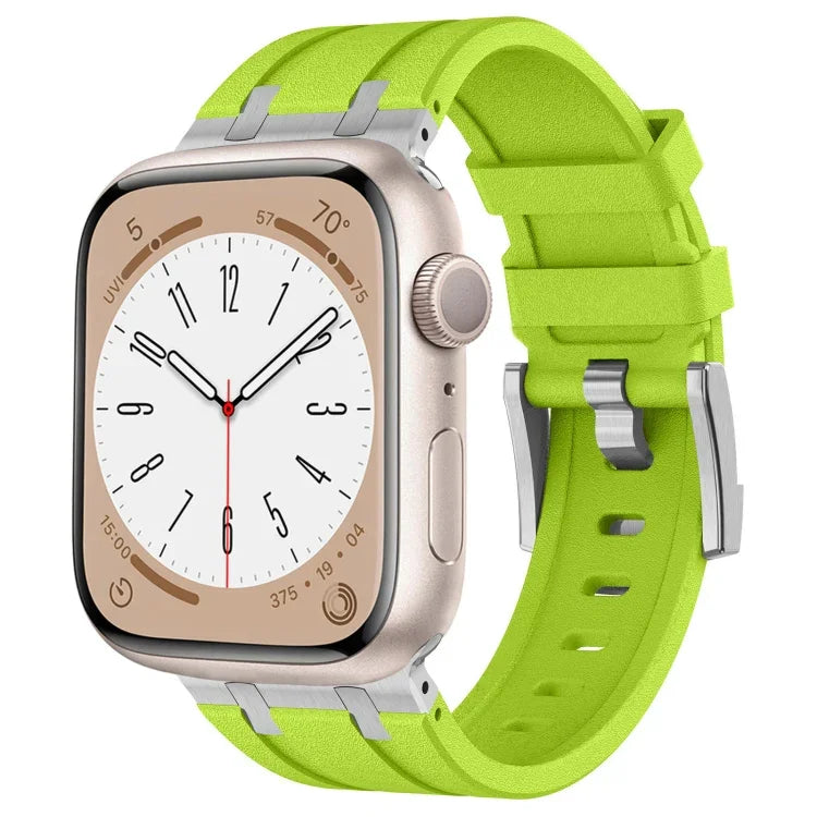 سوار ساعة سيليكون سائل بنقشة حبيبات الحجر، لسلسلة Apple Watch 2 مقاس 42مم، لـ Apple Watch مقاس 42مم