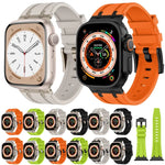 سوار ساعة سيليكون سائل بنقشة حبيبات الحجر، لسلسلة Apple Watch 2 مقاس 42مم، لـ Apple Watch مقاس 42مم