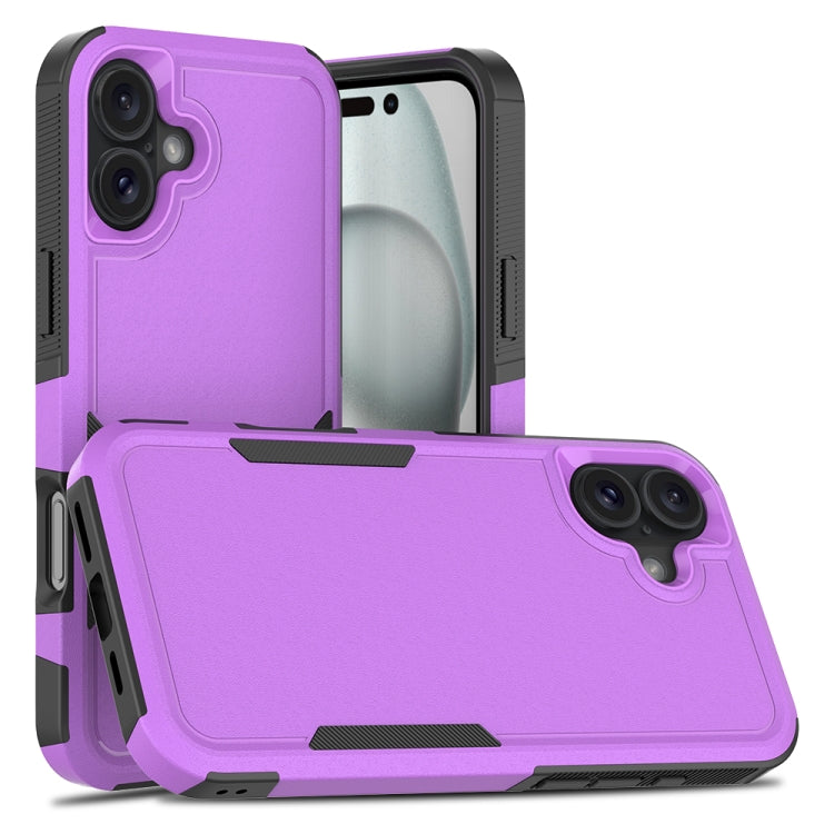غطاء هاتف 2 في 1 من PC + TPU، لهواتف iPhone 17e / 16e، iPhone 17 Pro Max، iPhone 17 Pro، iPhone 17، iPhone Air، iPhone 16 Pro Max، iPhone 16 Pro، iPhone 16 Plus