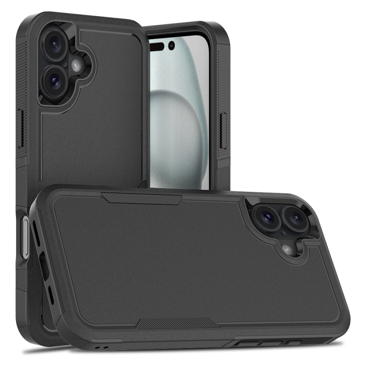 غطاء هاتف 2 في 1 من PC + TPU، لهواتف iPhone 17e / 16e، iPhone 17 Pro Max، iPhone 17 Pro، iPhone 17، iPhone Air، iPhone 16 Pro Max، iPhone 16 Pro، iPhone 16 Plus