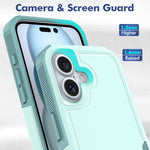غطاء هاتف 2 في 1 من PC + TPU، لهواتف iPhone 16، iPhone 15 Pro Max، iPhone 15 Pro، iPhone 15 Plus، iPhone 15، iPhone SE 2022 / 2020 / 8 / 7 / 6، iPhone X / XS، iPhone XR
