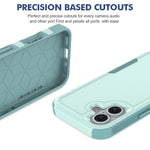 غطاء هاتف 2 في 1 من PC + TPU، لهواتف iPhone 16، iPhone 15 Pro Max، iPhone 15 Pro، iPhone 15 Plus، iPhone 15، iPhone SE 2022 / 2020 / 8 / 7 / 6، iPhone X / XS، iPhone XR