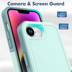 غطاء هاتف 2 في 1 من PC + TPU، لهواتف iPhone 17e / 16e، iPhone 17 Pro Max، iPhone 17 Pro، iPhone 17، iPhone Air، iPhone 16 Pro Max، iPhone 16 Pro، iPhone 16 Plus