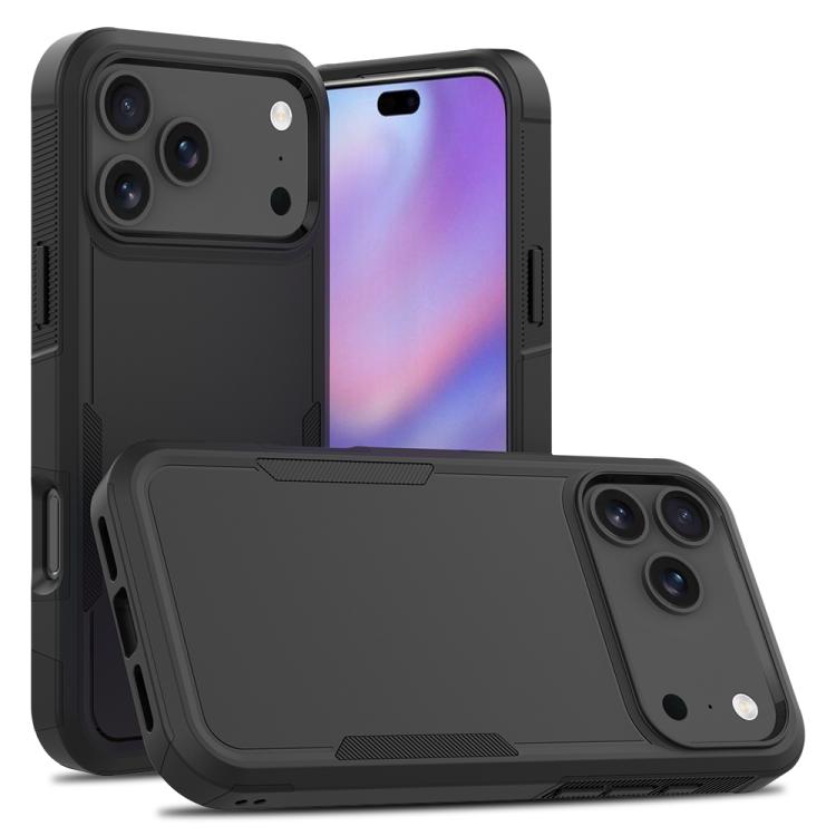 غطاء هاتف 2 في 1 من PC + TPU، لهواتف iPhone 17e / 16e، iPhone 17 Pro Max، iPhone 17 Pro، iPhone 17، iPhone Air، iPhone 16 Pro Max، iPhone 16 Pro، iPhone 16 Plus