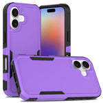 غطاء هاتف 2 في 1 من PC + TPU، لهواتف iPhone 17e / 16e، iPhone 17 Pro Max، iPhone 17 Pro، iPhone 17، iPhone Air، iPhone 16 Pro Max، iPhone 16 Pro، iPhone 16 Plus