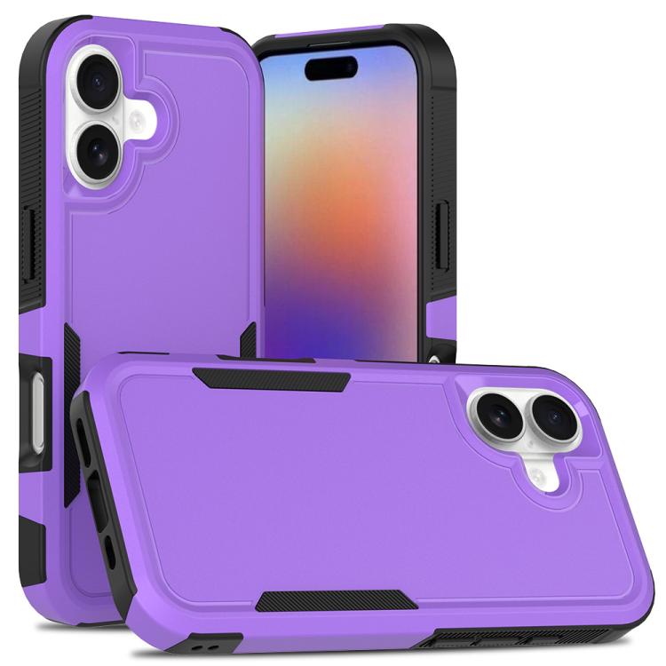 غطاء هاتف 2 في 1 من PC + TPU، لهواتف iPhone 17e / 16e، iPhone 17 Pro Max، iPhone 17 Pro، iPhone 17، iPhone Air، iPhone 16 Pro Max، iPhone 16 Pro، iPhone 16 Plus
