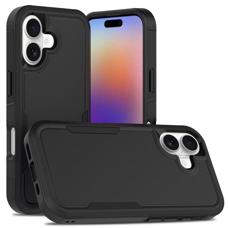 غطاء هاتف 2 في 1 من PC + TPU، لهواتف iPhone 17e / 16e، iPhone 17 Pro Max، iPhone 17 Pro، iPhone 17، iPhone Air، iPhone 16 Pro Max، iPhone 16 Pro، iPhone 16 Plus