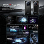 HOTWAV T7 هاتف متين، بطارية 6280mAh، شاشة 6.52 بوصة أندرويد 13 معالج MT8788 ثماني النواة، الشبكة: 4G، OTG، 4GB+128GB