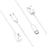 كابل شحن ساعة ذكية رسمي لسامسونج جالاكسي فيت 3، الطول: 55سم، USB-C / Type-C، USB-A