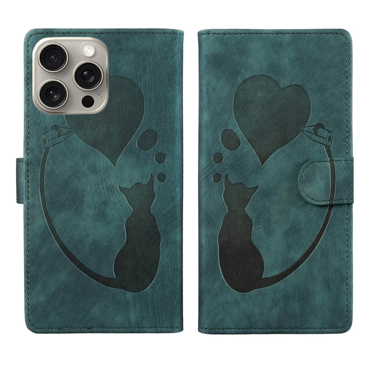 غطاء هاتف من الجلد بنقشة قلم وقلب وقطة بارزة، لهواتف iPhone 14 Plus، iPhone 14، iPhone 14 Pro، iPhone 14 Pro Max، iPhone 7 / 8 / SE 2022، iPhone 13 Pro Max، iPhone 13 Pro، iPhone 13