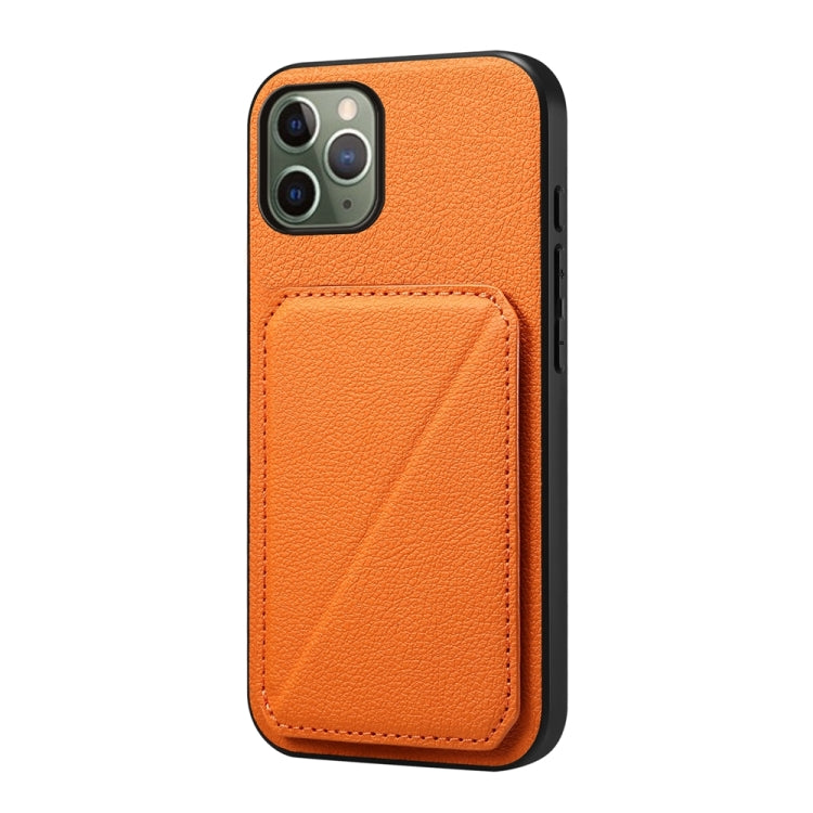 غطاء هاتف بحامل بطاقتين بنقشة جلد عجل D04، لهواتف iPhone 11، iPhone 11 Pro، iPhone X / XS، iPhone XR، iPhone XS Max، iPhone 7 Plus / 8 Plus